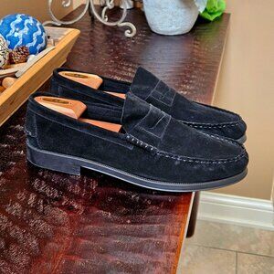 Steve Madden Men's Hugo Soft Suede Loafers, Black, Sz 12